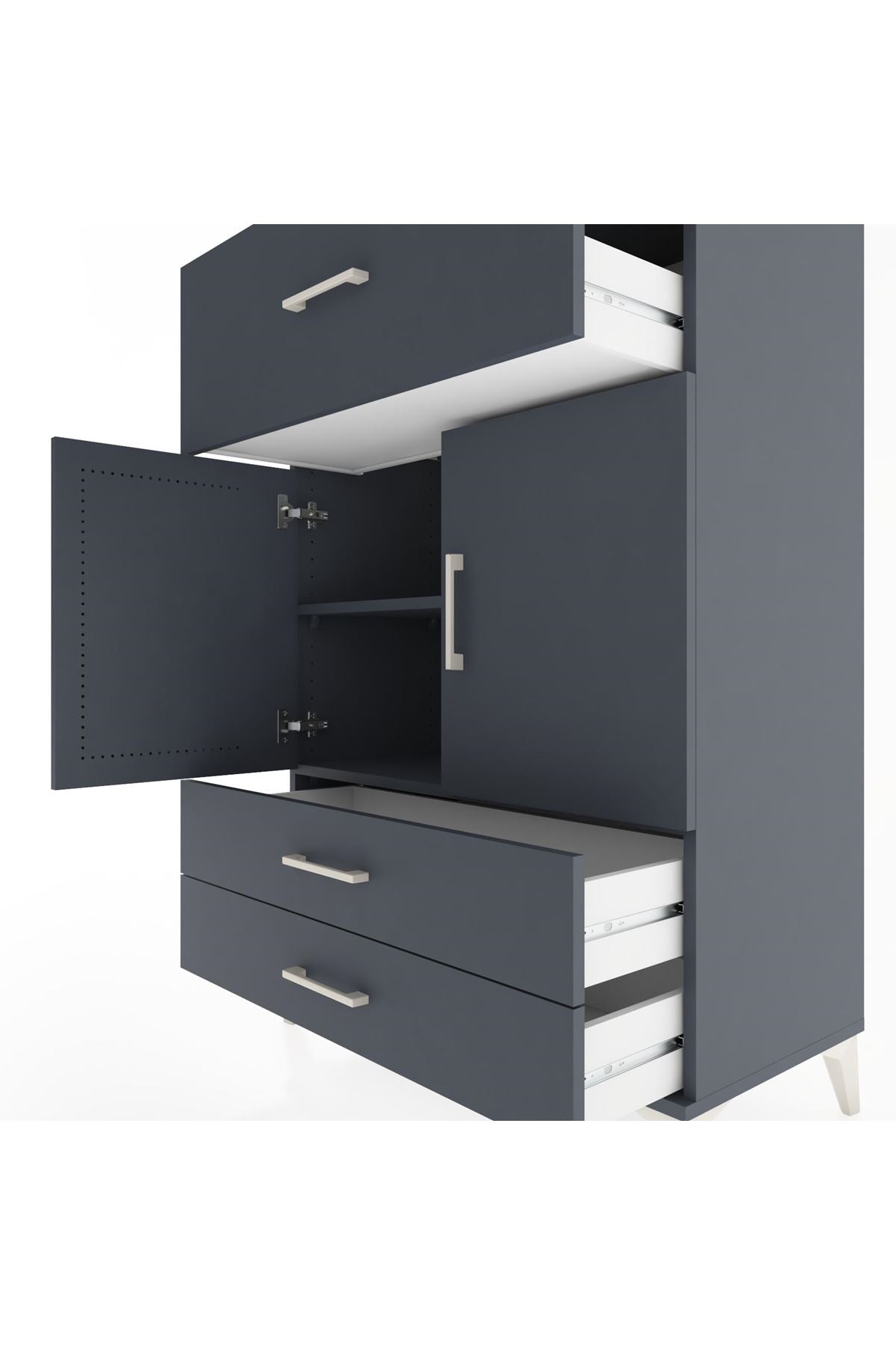 Hyperion Dolap 2 Raflı 3 Çekmeceli 2 Kapaklı 88x44x134 - S51M026V5B
