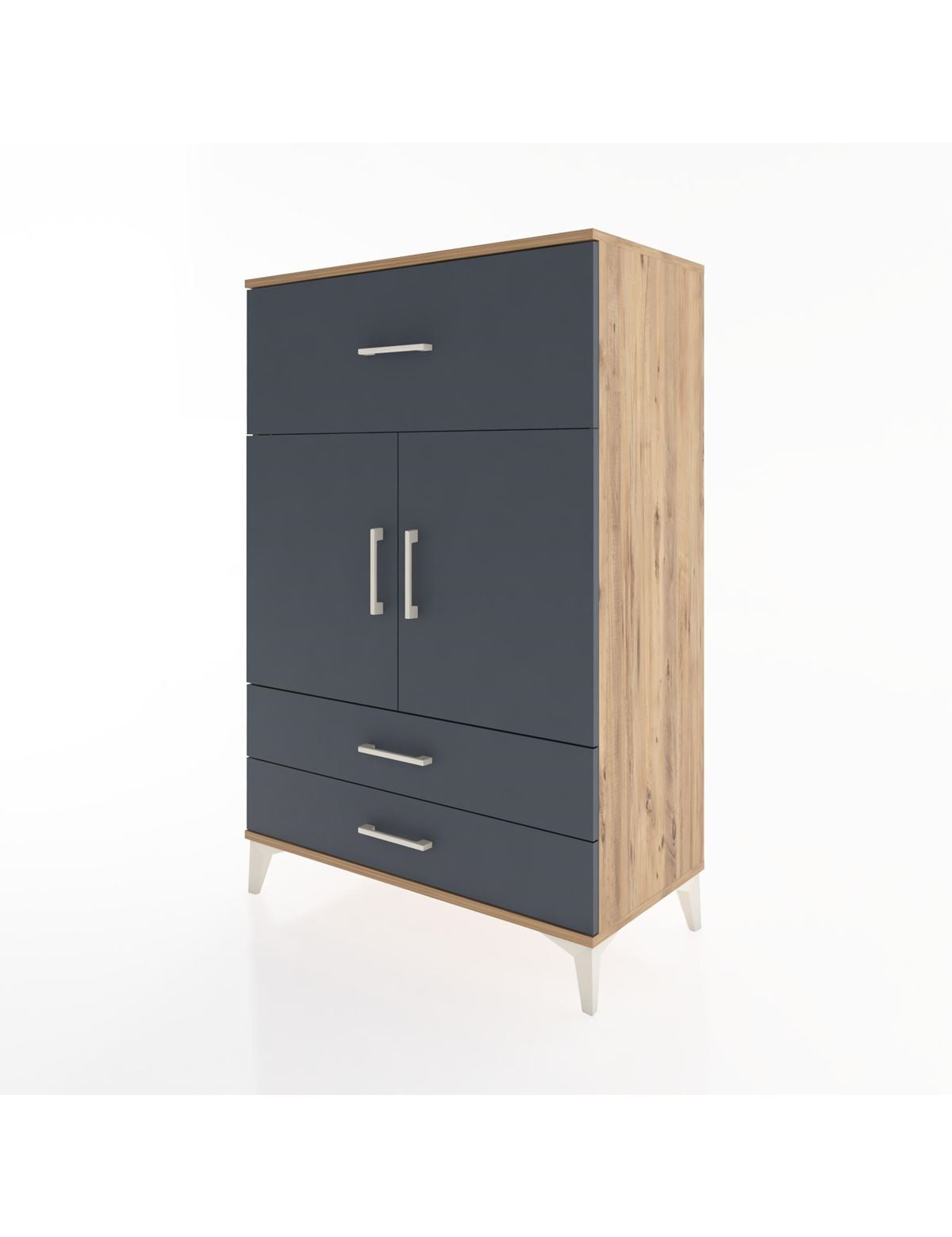 Hyperion Dolap 2 Raflı 3 Çekmeceli 2 Kapaklı 88x44x134 - S51M026V8B