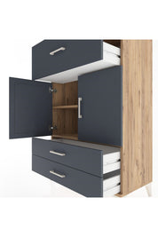 Hyperion Dolap 2 Raflı 3 Çekmeceli 2 Kapaklı 88x44x134 - S51M026V8B