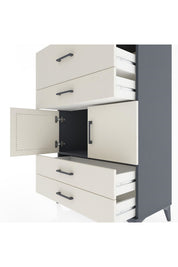 Hyperion Dolap Tek Raflı 4 Çekmeceli 2 Kapaklı 88x44x134 - S51M027V4B