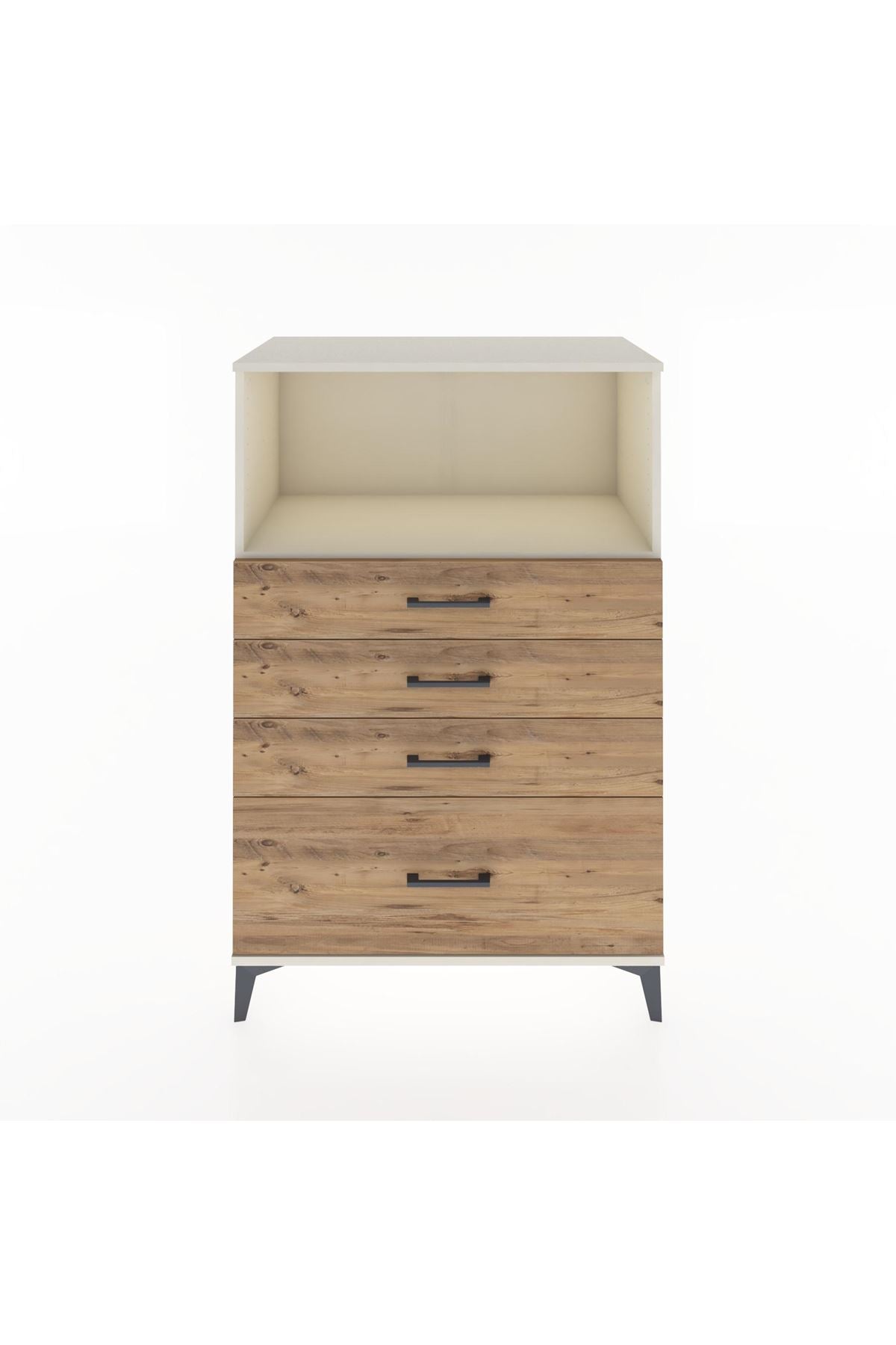 Hyperion Dolap Tek Raflı 4 Çekmeceli 88x44x134 - S51M031V3B