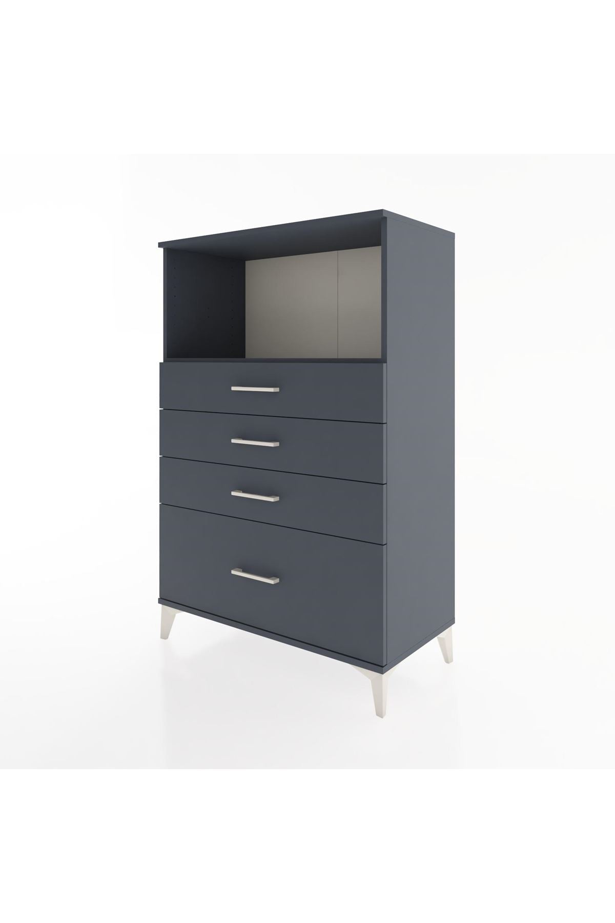 Hyperion Dolap Tek Raflı 4 Çekmeceli 88x44x134 - S51M031V5B