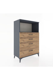 Hyperion Dolap Tek Raflı 4 Çekmeceli 88x44x134 - S51M031V6B
