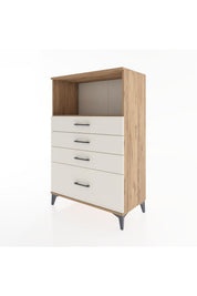 Hyperion Dolap Tek Raflı 4 Çekmeceli 88x44x134 - S51M031V7B