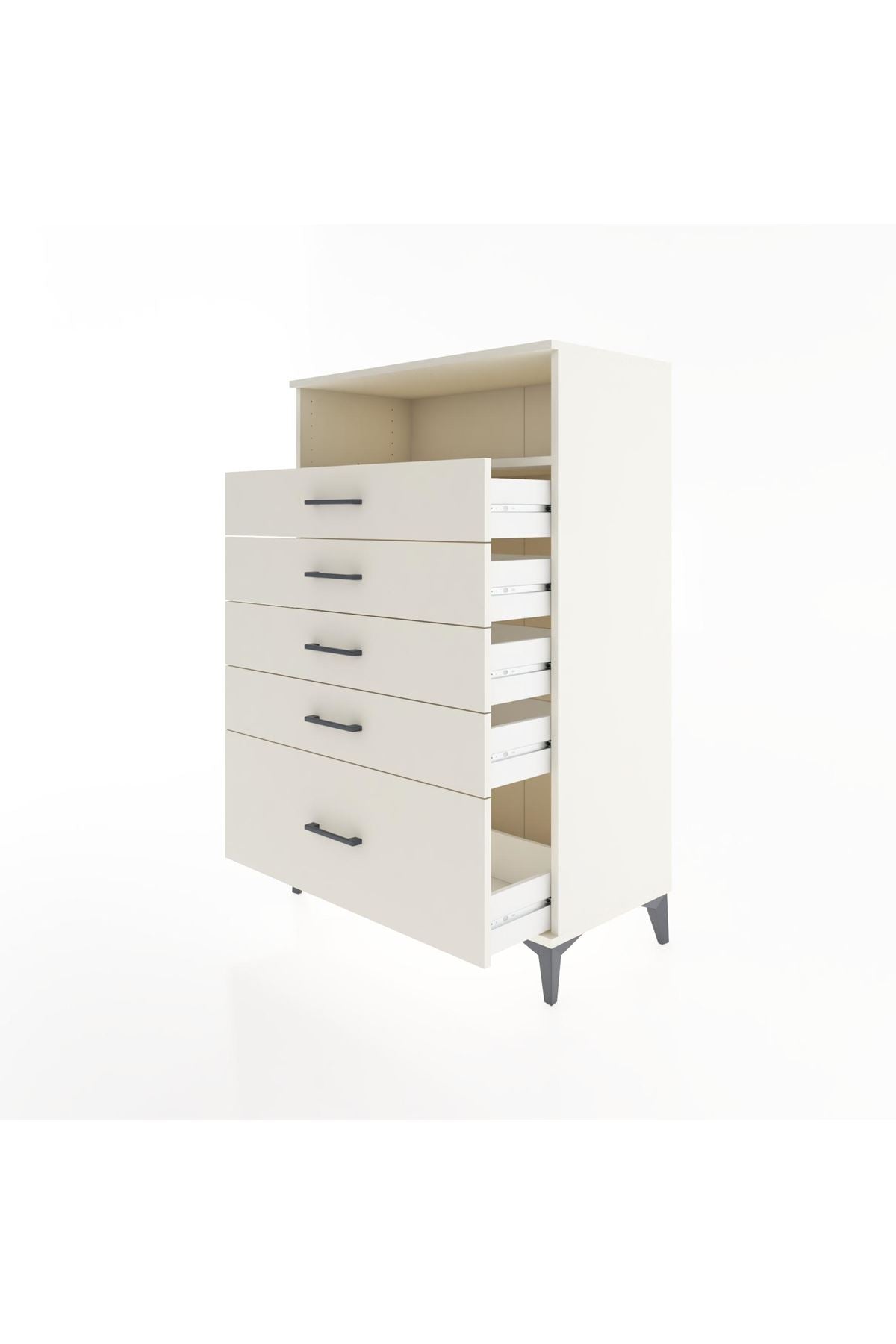 Hyperion Dolap Tek Raflı 5 Çekmeceli 88x44x134 - S51M032V1B