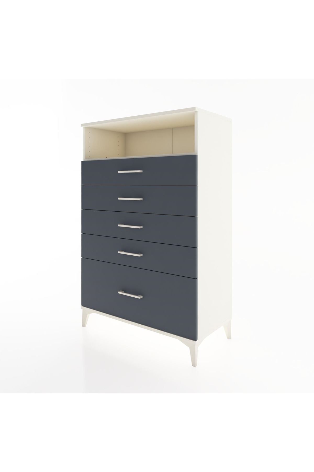 Hyperion Dolap Tek Raflı 5 Çekmeceli 88x44x134 - S51M032V2B