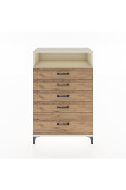 Hyperion Dolap Tek Raflı 5 Çekmeceli 88x44x134 - S51M032V3B
