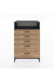 Hyperion Dolap Tek Raflı 5 Çekmeceli 88x44x134 - S51M032V6B