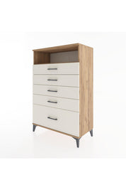 Hyperion Dolap Tek Raflı 5 Çekmeceli 88x44x134 - S51M032V7B