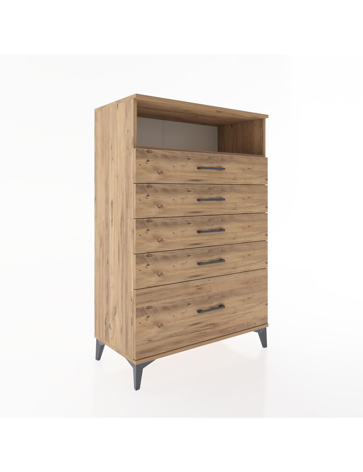 Hyperion Dolap Tek Raflı 5 Çekmeceli 88x44x134 - S51M032V9B