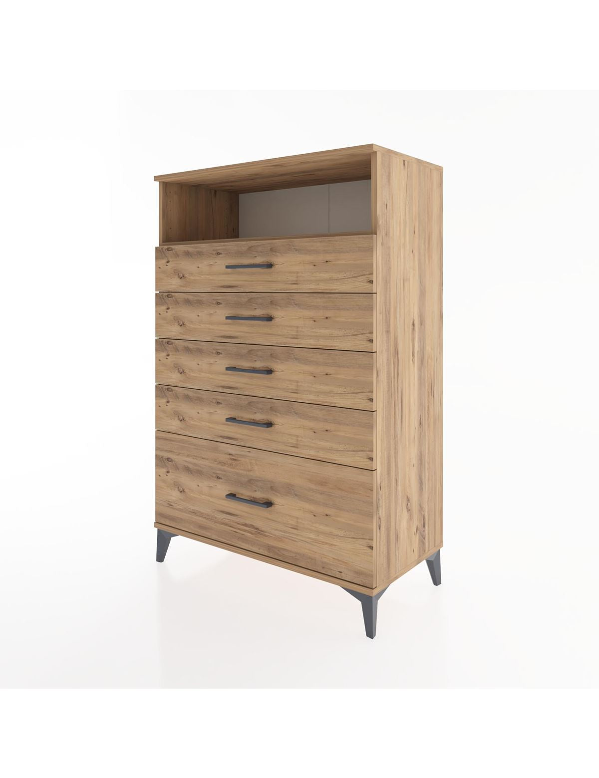 Hyperion Dolap Tek Raflı 5 Çekmeceli 88x44x134 - S51M032V9B
