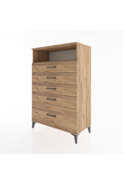 Hyperion Dolap Tek Raflı 5 Çekmeceli 88x44x134 - S51M032V9B