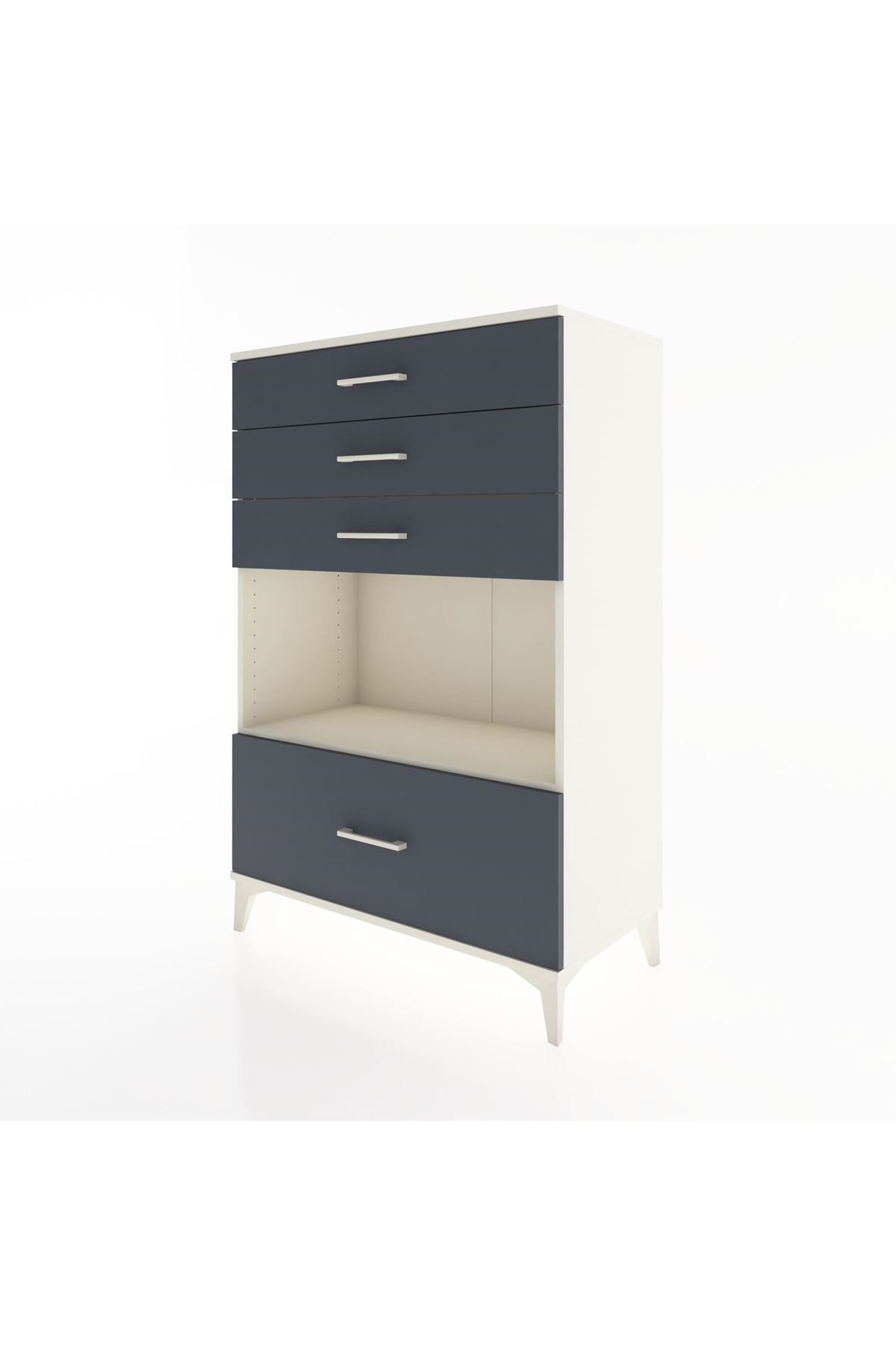 Hyperion Dolap Tek Raflı 4 Çekmeceli 88x44x134 - S51M033V2B