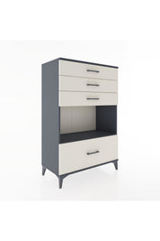 Hyperion Dolap Tek Raflı 4 Çekmeceli 88x44x134 - S51M033V4B