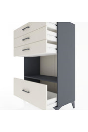 Hyperion Dolap Tek Raflı 4 Çekmeceli 88x44x134 - S51M033V4B