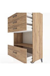 Hyperion Dolap Tek Raflı 4 Çekmeceli 88x44x134 - S51M033V9B