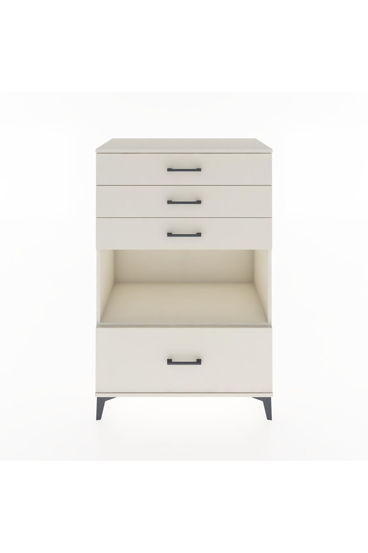 Hyperion Dolap Tek Raflı 4 Çekmeceli 88x44x134 - S51M034V1B