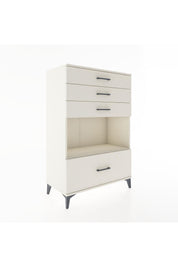 Hyperion Dolap Tek Raflı 4 Çekmeceli 88x44x134 - S51M034V1B