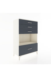Hyperion Dolap Tek Raflı 4 Çekmeceli 88x44x134 - S51M034V2B