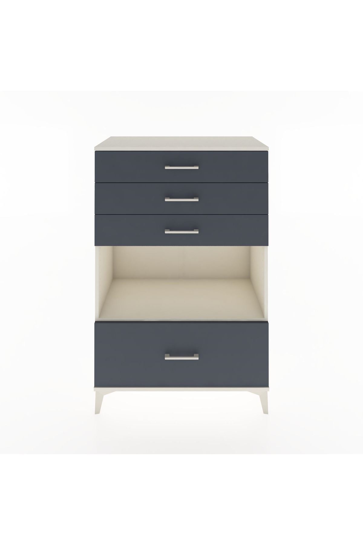 Hyperion Dolap Tek Raflı 4 Çekmeceli 88x44x134 - S51M034V2B