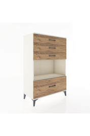 Hyperion Dolap Tek Raflı 4 Çekmeceli 88x44x134 - S51M034V3B