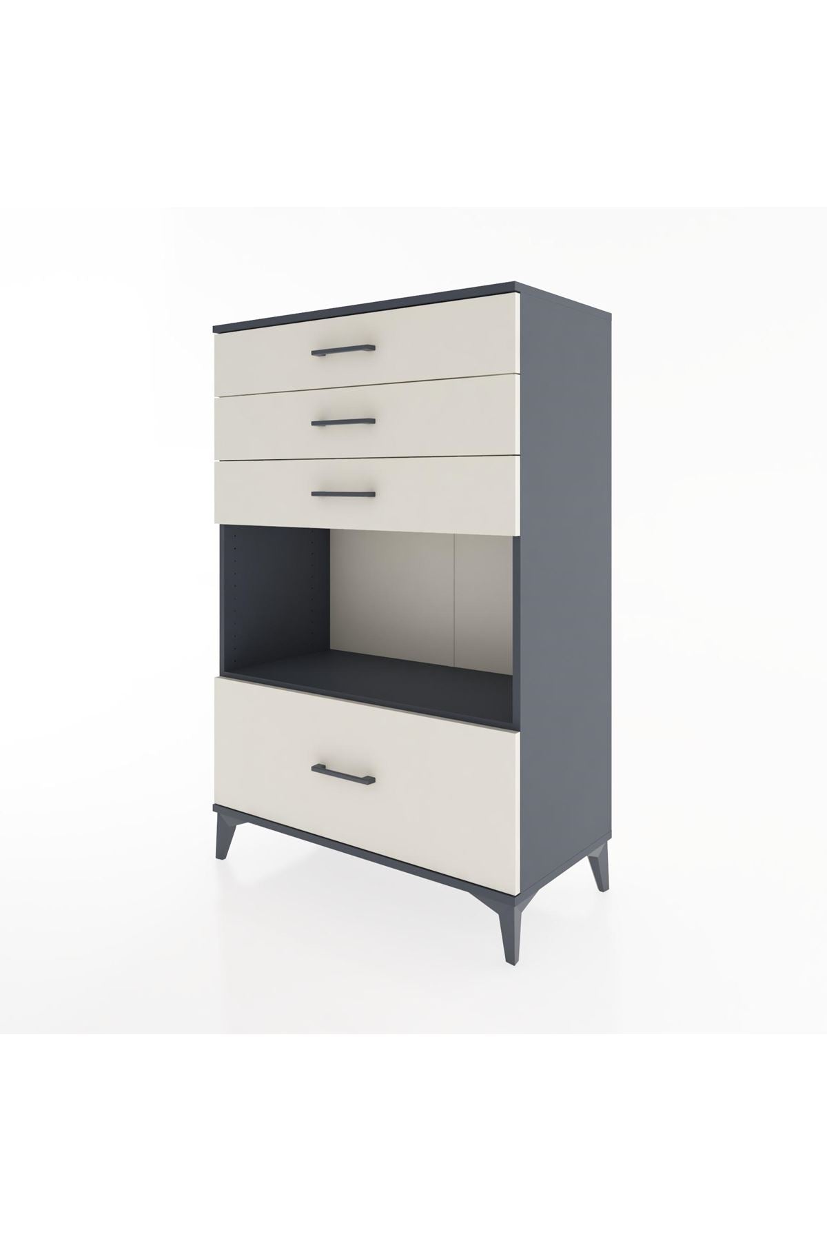 Hyperion Dolap Tek Raflı 4 Çekmeceli 88x44x134 - S51M034V4B