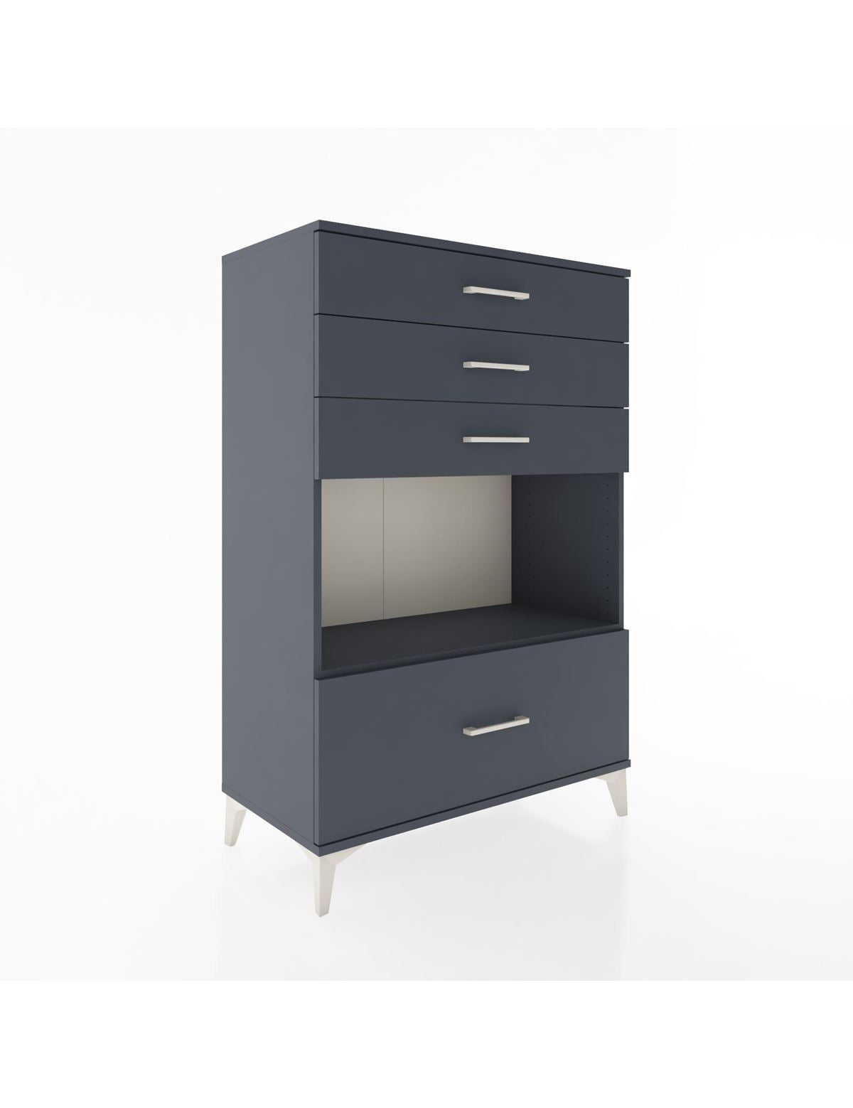 Hyperion Dolap Tek Raflı 4 Çekmeceli 88x44x134 - S51M034V5B