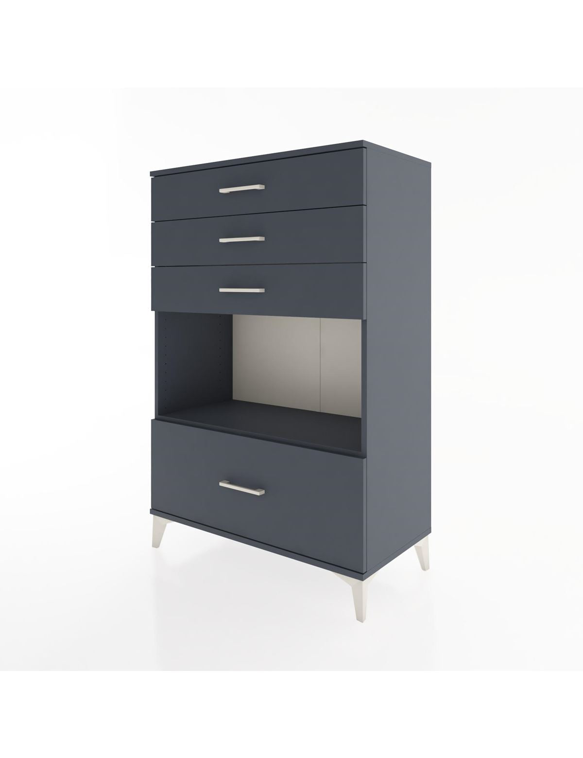 Hyperion Dolap Tek Raflı 4 Çekmeceli 88x44x134 - S51M034V5B