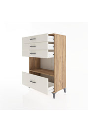 Hyperion Dolap Tek Raflı 4 Çekmeceli 88x44x134 - S51M034V7B
