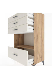 Hyperion Dolap Tek Raflı 4 Çekmeceli 88x44x134 - S51M034V7B