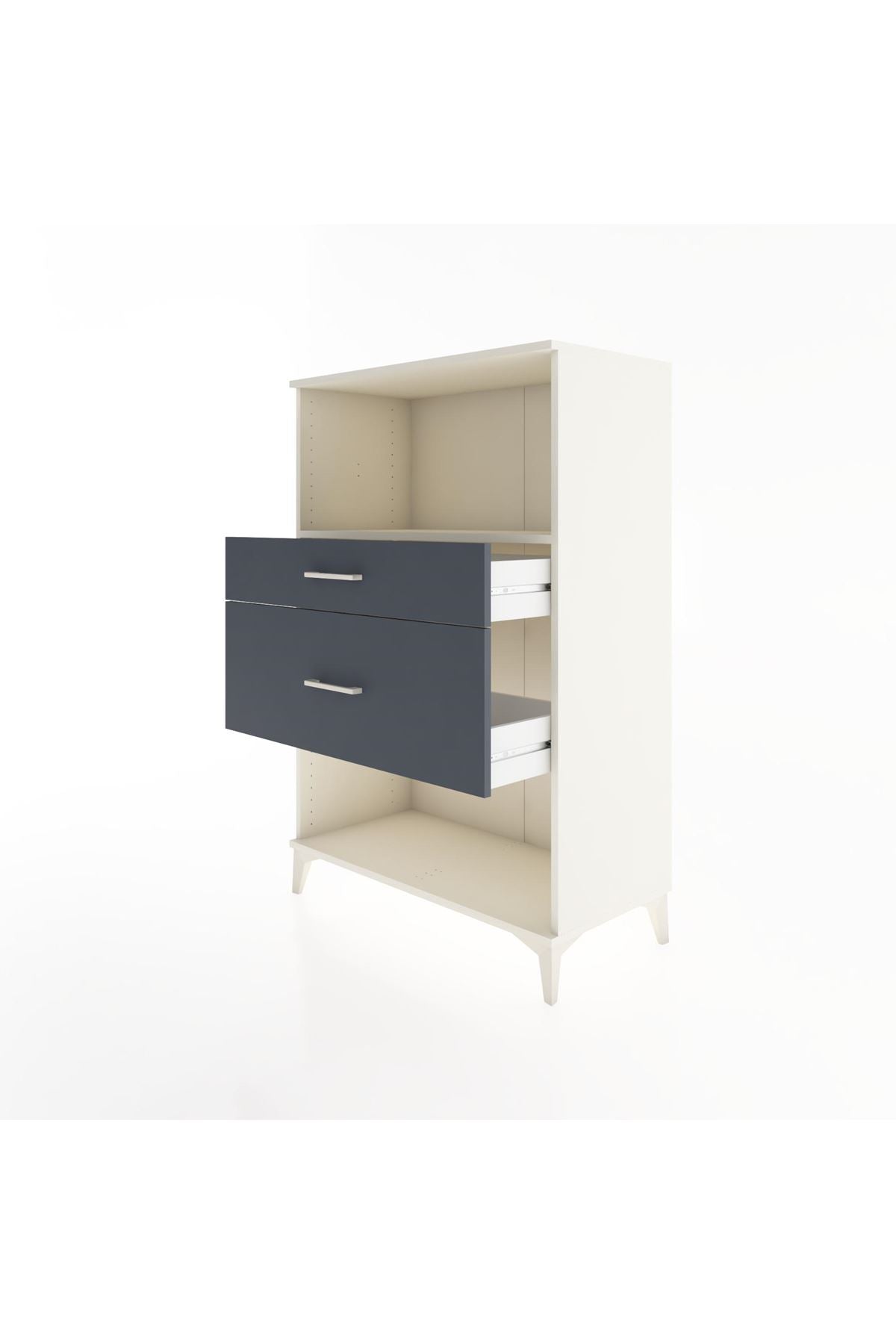 Hyperion Dolap Tek Raflı 2 Çekmeceli 88x44x134 - S51M036V2B