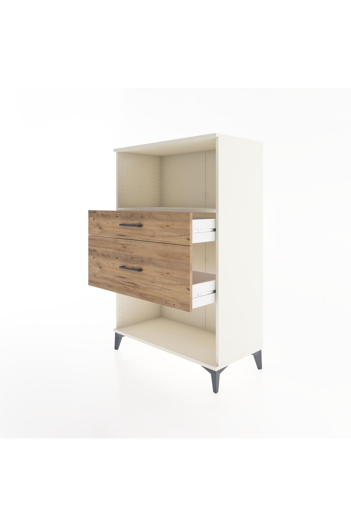 Hyperion Dolap Tek Raflı 2 Çekmeceli 88x44x134 - S51M036V3B