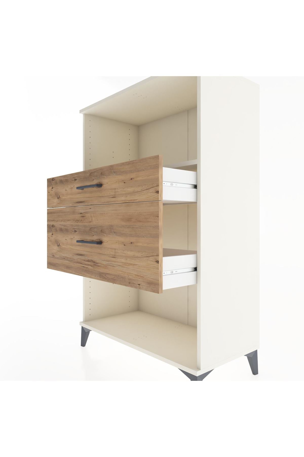 Hyperion Dolap Tek Raflı 2 Çekmeceli 88x44x134 - S51M036V3B