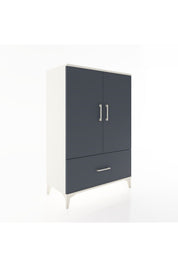 Hyperion Dolap 3 Raflı Tek Çekmeceli 2 Kapaklı 88x44x134 - S51M001V2B