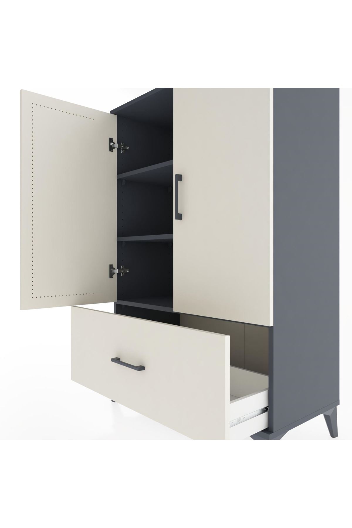Hyperion Dolap 3 Raflı Tek Çekmeceli 2 Kapaklı 88x44x134 - S51M001V4B