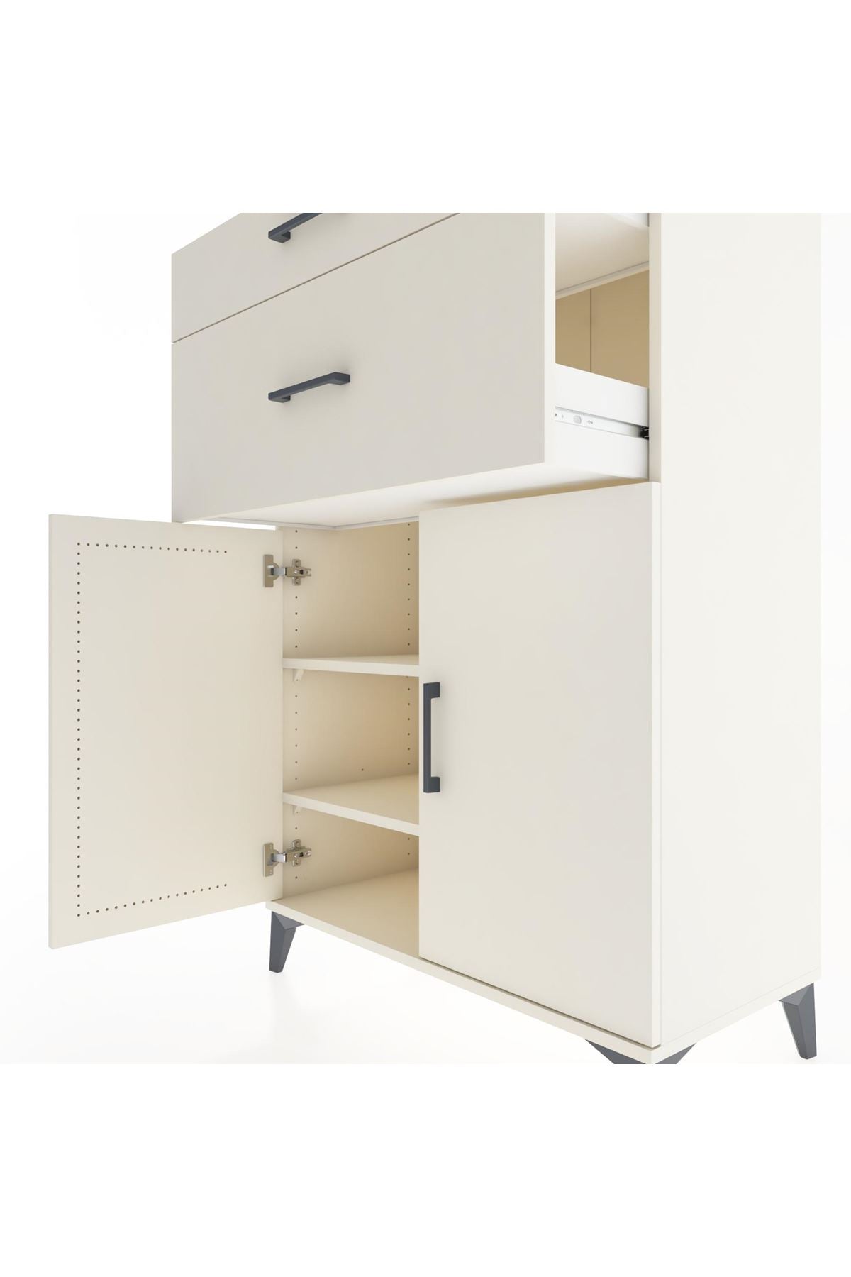 Hyperion Dolap 2 Raflı 2 Çekmeceli 2 Kapaklı 88x44x134 - S51M002V1B