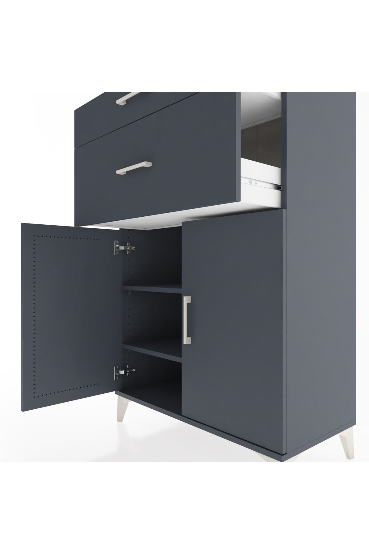 Hyperion Dolap 2 Raflı 2 Çekmeceli 2 Kapaklı 88x44x134 - S51M002V5B