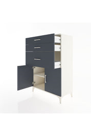 Hyperion Dolap Tek Raflı 3 Çekmeceli 2 Kapaklı 88x44x134 - S51M003V2B