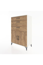 Hyperion Dolap Tek Raflı 3 Çekmeceli 2 Kapaklı 88x44x134 - S51M003V3B