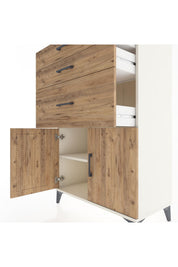 Hyperion Dolap Tek Raflı 3 Çekmeceli 2 Kapaklı 88x44x134 - S51M003V3B