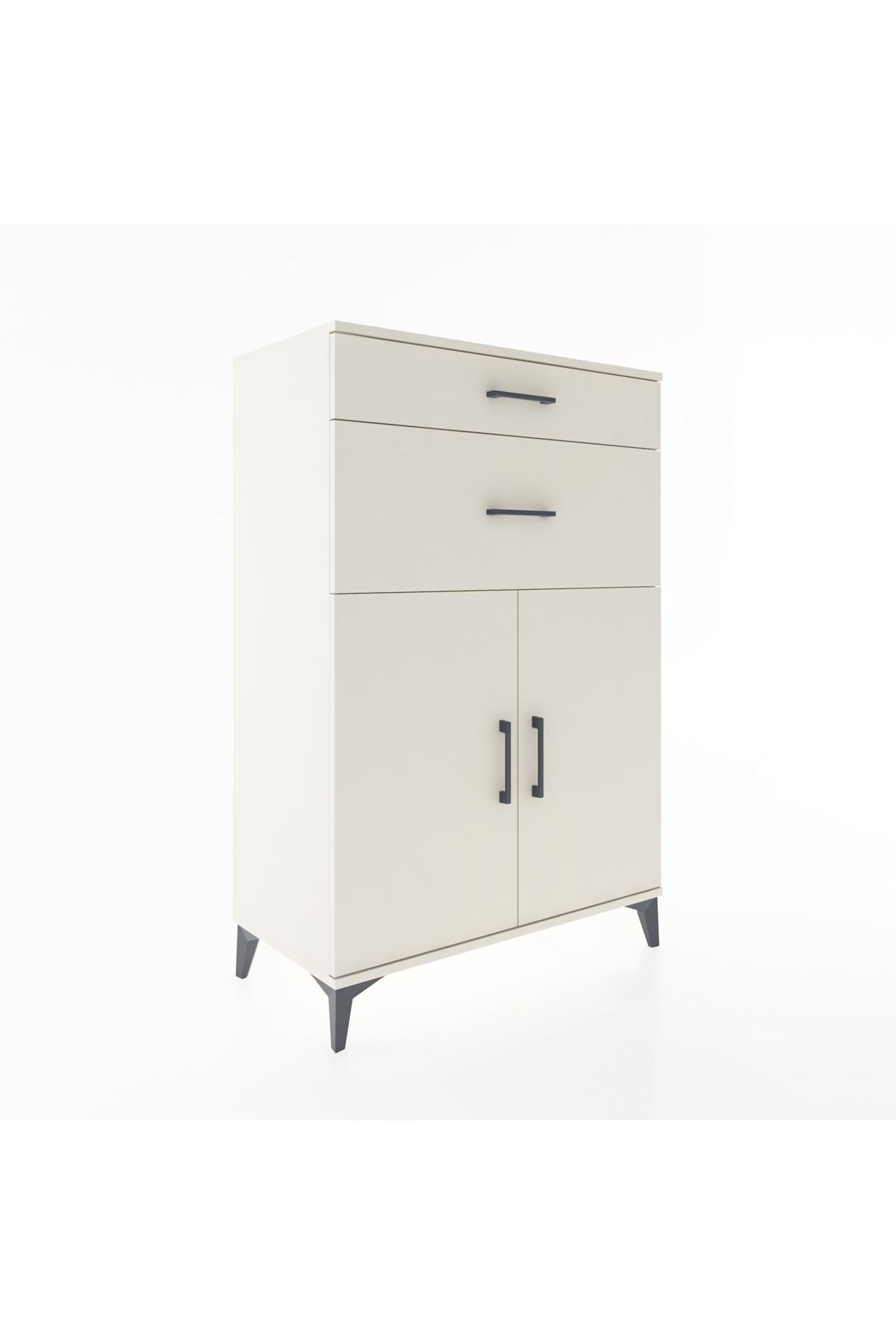 Hyperion Dolap Tek Raflı 2 Çekmeceli 2 Kapaklı 88x44x134 - S51M004V1B