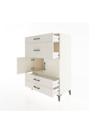 Hyperion Dolap Tek Raflı 4 Çekmeceli 2 Kapaklı 88x44x134 - S51M005V1B