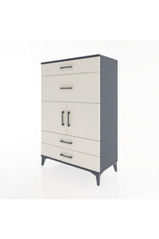 Hyperion Dolap Tek Raflı 4 Çekmeceli 2 Kapaklı 88x44x134 - S51M005V4B