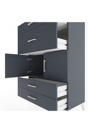 Hyperion Dolap Tek Raflı 4 Çekmeceli 2 Kapaklı 88x44x134 - S51M005V5B