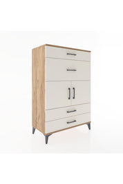 Hyperion Dolap Tek Raflı 4 Çekmeceli 2 Kapaklı 88x44x134 - S51M005V7B