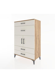 Hyperion Dolap Tek Raflı 4 Çekmeceli 2 Kapaklı 88x44x134 - S51M005V7B