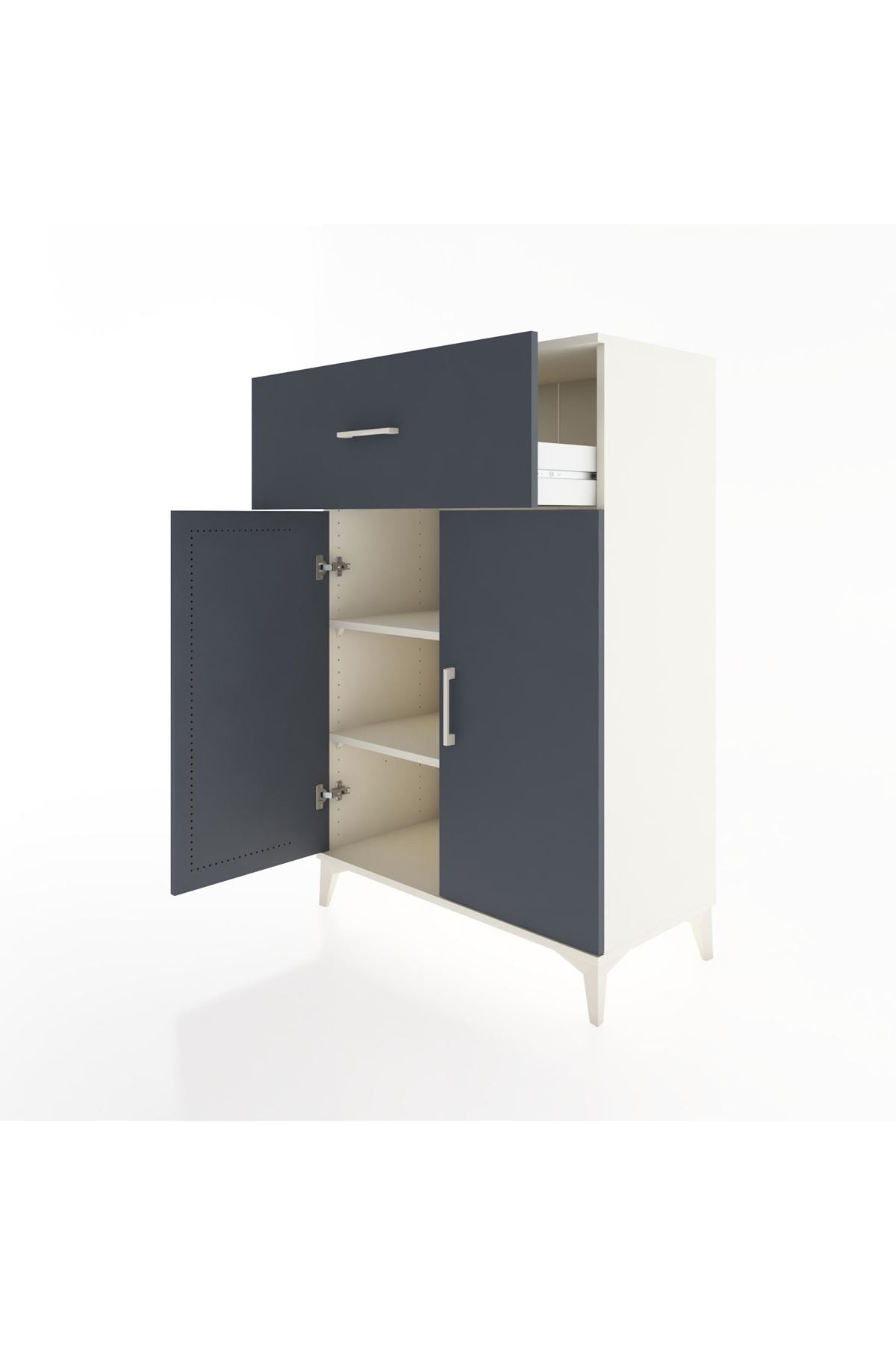 Hyperion Dolap 2 Raflı Tek Çekmeceli 2 Kapaklı 88x44x134 - S51M006V2B