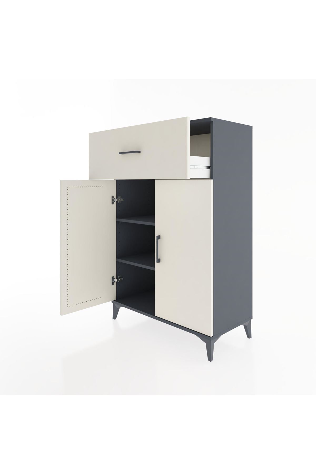 Hyperion Dolap 2 Raflı Tek Çekmeceli 2 Kapaklı 88x44x134 - S51M006V4B