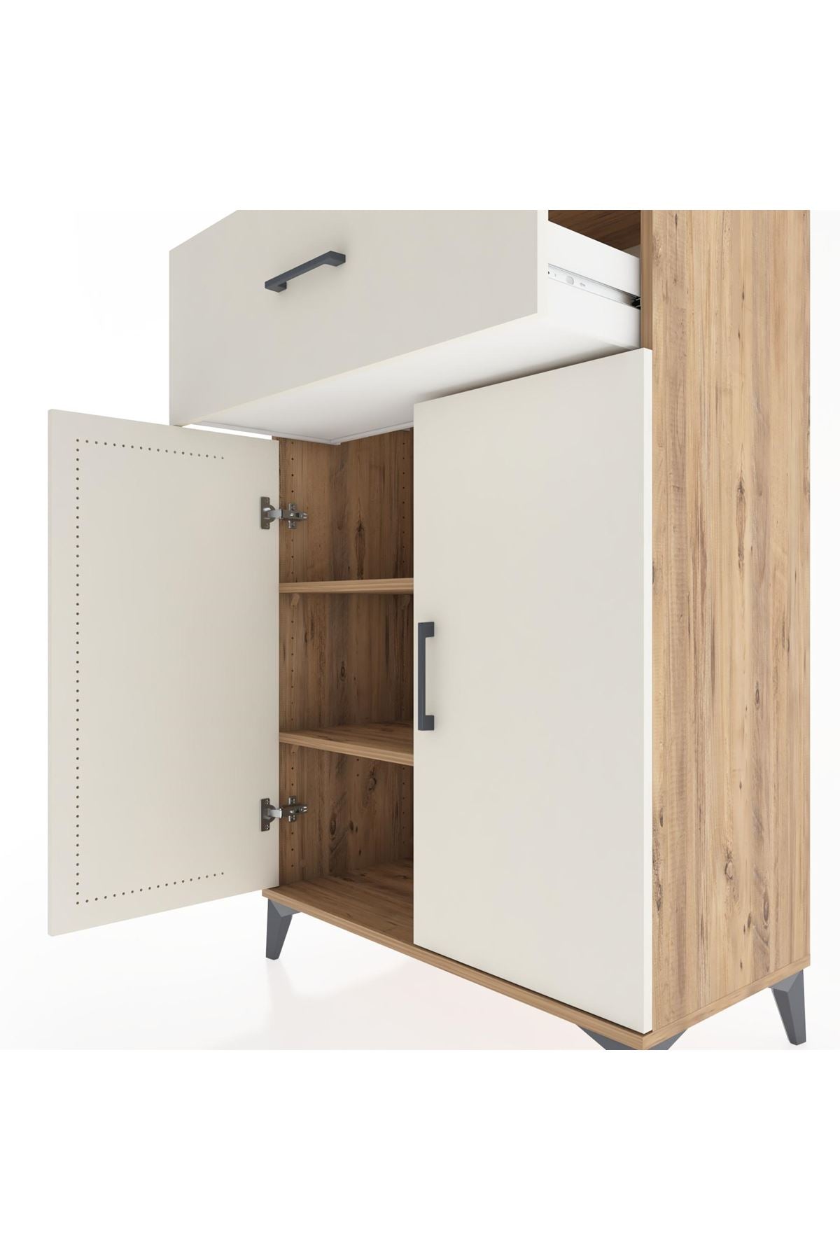 Hyperion Dolap 2 Raflı Tek Çekmeceli 2 Kapaklı 88x44x134 - S51M006V7B