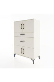 Hyperion Dolap Tek Raflı 2 Çekmeceli 4 Kapaklı 88x44x134 - S51M007V1B